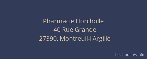 Pharmacie Horcholle