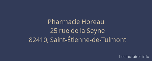 Pharmacie Horeau