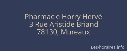 Pharmacie Horry Hervé