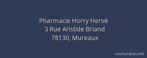 Pharmacie Horry Herv&eacute;