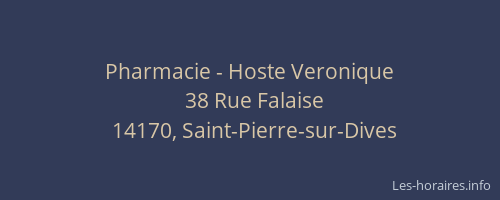 Pharmacie - Hoste Veronique