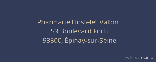 Pharmacie Hostelet-Vallon
