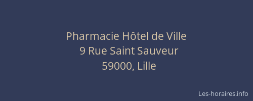 Pharmacie Hôtel de Ville