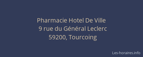 Pharmacie Hotel De Ville