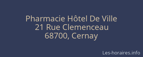 Pharmacie Hôtel De Ville