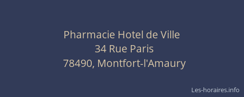 Pharmacie Hotel de Ville