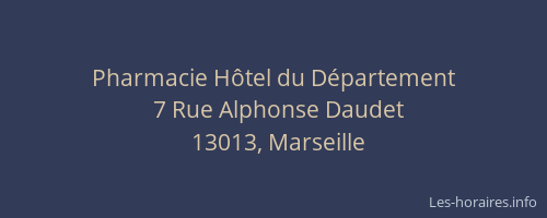Pharmacie Hôtel du Département
