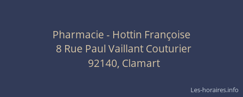 Pharmacie - Hottin Françoise