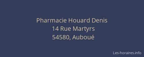 Pharmacie Houard Denis