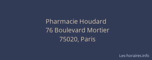 Pharmacie Houdard