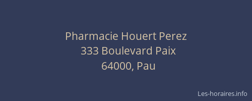 Pharmacie Houert Perez