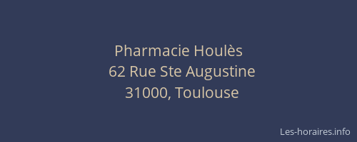 Pharmacie Houlès
