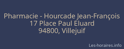 Pharmacie - Hourcade Jean-François