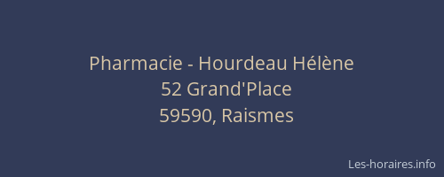 Pharmacie - Hourdeau Hélène