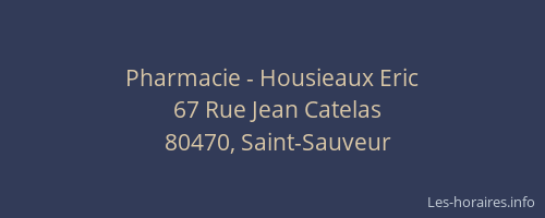 Pharmacie - Housieaux Eric