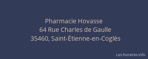 Pharmacie Hovasse