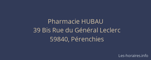 Pharmacie HUBAU
