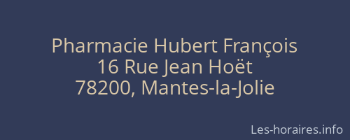 Pharmacie Hubert François