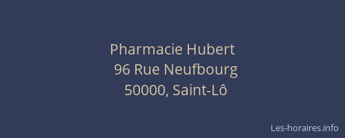Pharmacie Hubert