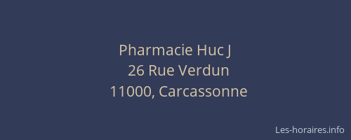 Pharmacie Huc J