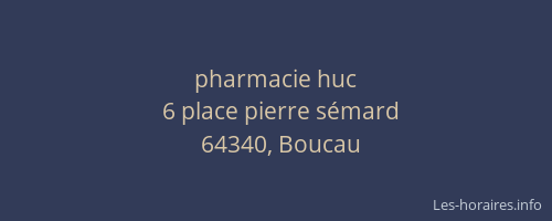 pharmacie huc