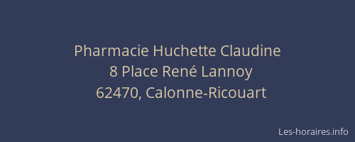 Pharmacie Huchette Claudine