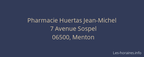 Pharmacie Huertas Jean-Michel