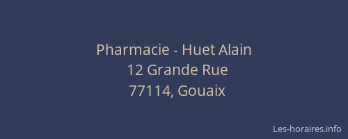 Pharmacie - Huet Alain