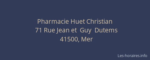 Pharmacie Huet Christian