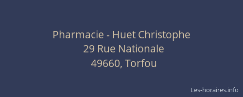 Pharmacie - Huet Christophe