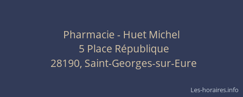 Pharmacie - Huet Michel