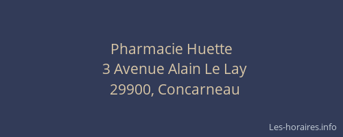Pharmacie Huette