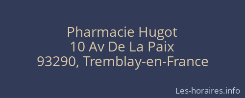 Pharmacie Hugot