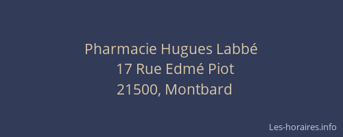 Pharmacie Hugues Labb&eacute;