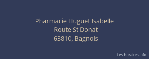 Pharmacie Huguet Isabelle