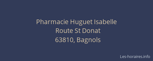 Pharmacie Huguet Isabelle