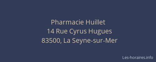 Pharmacie Huillet