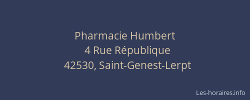 Pharmacie Humbert