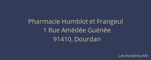 Pharmacie Humblot et Frangeul