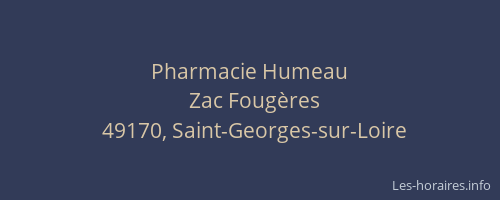 Pharmacie Humeau