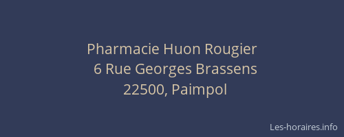 Pharmacie Huon Rougier