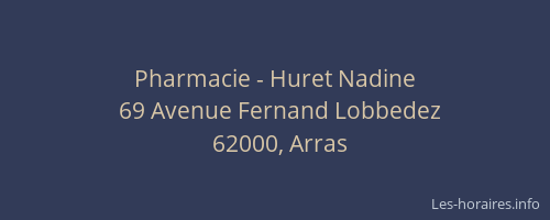 Pharmacie - Huret Nadine