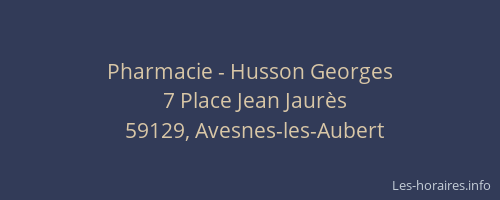 Pharmacie - Husson Georges