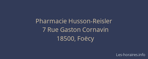 Pharmacie Husson-Reisler