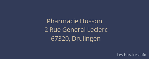 Pharmacie Husson