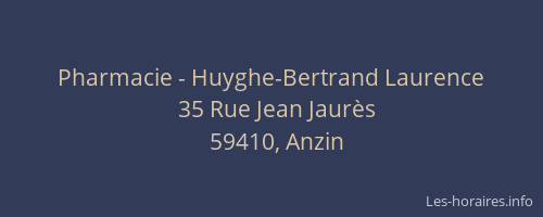 Pharmacie - Huyghe-Bertrand Laurence