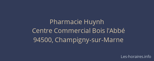Pharmacie Huynh