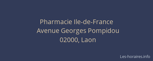 Pharmacie Ile-de-France