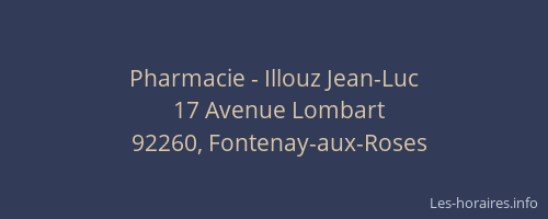 Pharmacie - Illouz Jean-Luc