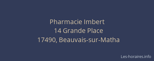 Pharmacie Imbert